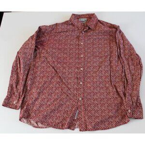 Vintage Lucky Brand Men's Paisley Button Down Shirt Size L
